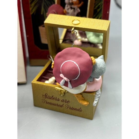 4 Pc Hallmark Keepsake Christmas Ornaments Collection Sisters Theme - Picture 5 of 7